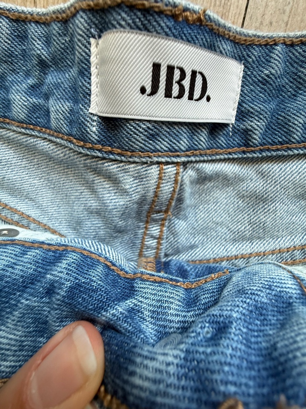 NWT JBD MEDIUM WASH HIGH WAISTED COTTON DENIM SHORTS Size Medium - Picture 9 of 12